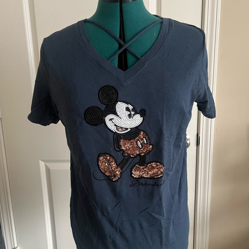 Disneyland Mickey Mouse Rosegold Sequin T-Shirt